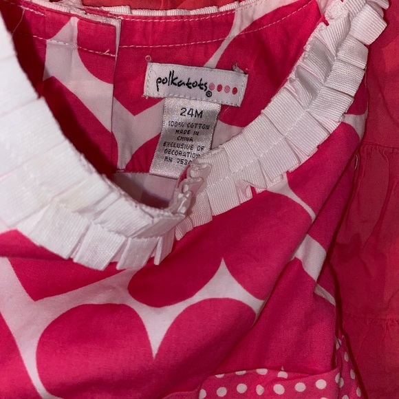 Polka Tots Heart Dress 24M, EUC, Perfect everyday/party/photo shoot - Picture 4 of 9